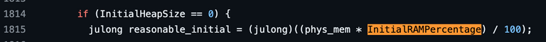 jdk11 InitialRAMPercentage
