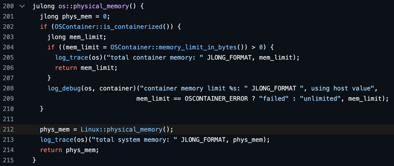 jdk11 physical memory